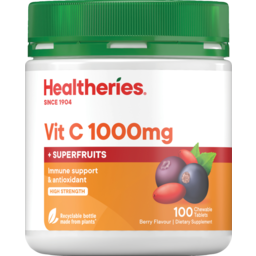 Photo of Healtheries Vitamin C Superfruits 1000mg 100 Pack 