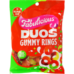 Photo of RJs Fabulicious Sweets Duos Gummy Rings 180g
