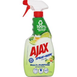 Photo of Ajax Spray N' Wipe Multi-Purpose Antibacterial Trigger Surface Spray Disinfectant Cleaner Zesty Lime