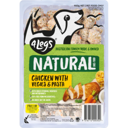 Photo of 4 Legs Natural Chicken With Vegies & Pasta Dog Food 900g
