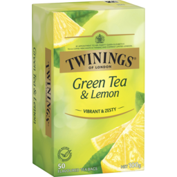 Photo of Twinings Green Tea & Lemon Tea Bags 50 Pack