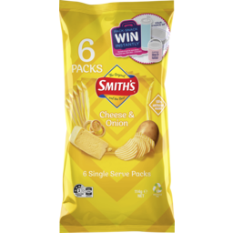 Photo of Smith's Crinkle Cut Potato Cheese And Onion 6 Pack 114g 114g