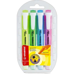 Photo of Stationery, Stabilo Swing Cool Highlighter 1mm/4mm 4-pack