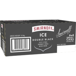 Photo of Smirnoff Ice Double Black 6.5% 6x4x330ml 6.0x4ml
