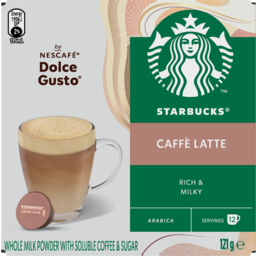 Photo of Starbucks Caffe Latte Coffee Capsules 12 Pack 121g