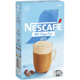 Photo of Nescafe Beverage 98% Sugar Free Latte Sachets 10pk