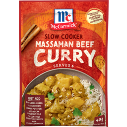 Photo of Mccormick Slow Cookers Massaman Beef Curry Recipe Base 40g