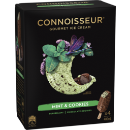 Photo of CONNOISSEUR MINT WITH COOKIES ICE CREAM 4PK