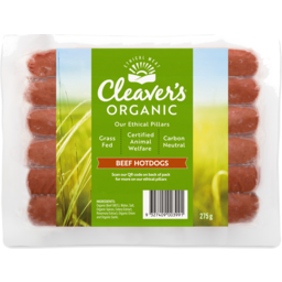 Photo of Cleaver's Organic Beef Hotdogs