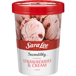 Photo of Sara Lee Ice Cream Incredibly Creamy Strawberries & Cream