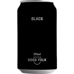 Photo of Good Folk Black Lager 375ml Can 24pk