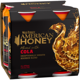Photo of Wild Turkey American Honey & Cola Cans 4x375ml