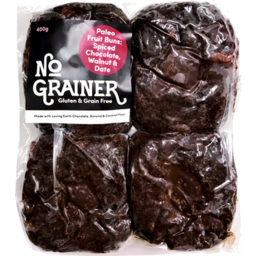 Photo of No Grainer - Spiced Fruit & Choc Buns 4 Pack