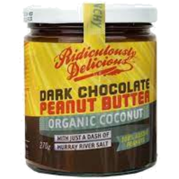 Photo of RIDICULOUSLY DELICIOUS Dark Chocolate Peanut Butter Coconut 270g