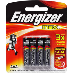 Photo of Energizer Batteries Max AAA 4 Pack