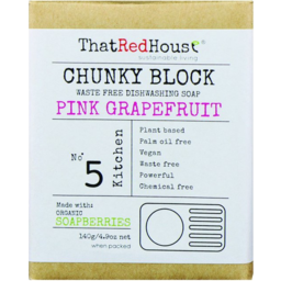Photo of That Red House CHUNKY BLOCK Dishwashing Soap – Pink Grapefruit