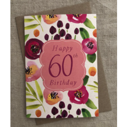 Photo of Birthday Card 60th Female Large