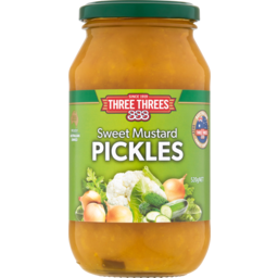 Photo of Three Threes Sweet Mustard Pickles 520g