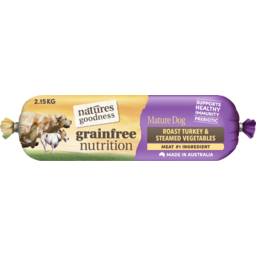Photo of Natures Goodness Grain Free Roast Turkey And Steamed Vegetables Chilled Mature Dog Food 2.15kg