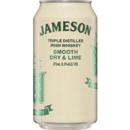 Photo of Jameson Triple Distilled Irish Whiskey Smooth Dry & Lime Can