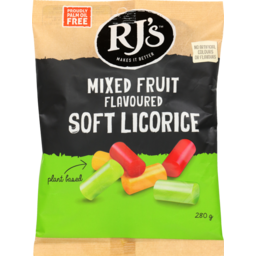 Photo of RJs Mixed Fruit Flavoured Soft Licorice 280g