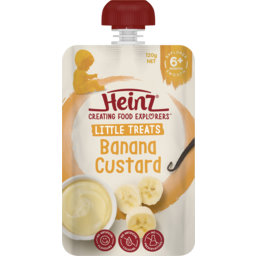Photo of Heinz® Little Treats Banana Custard Baby Food Pouch 6+ Months 120g