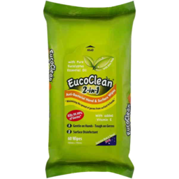 Photo of Eucoclean 2-In-1 Antibacterial Hand And Surface Wips 60pk
