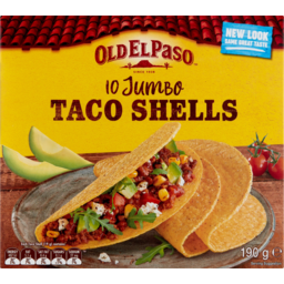 Photo of Old El Paso Jumbo Taco Shells 10 Pack 190g