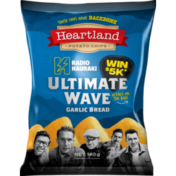 Photo of Heartland Potato Chips Ultimate Wave Garlic Bread 140g