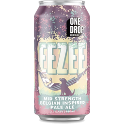 Photo of One Drop Eezee Mid Strength Belgian Inspired Pale Ale Can 440ml