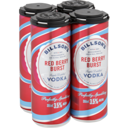 Photo of Billson's Vodka With Red Berry Burst 4x355ml