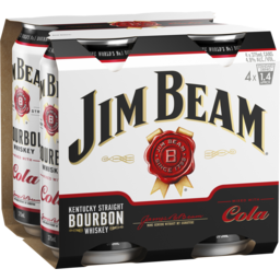 Photo of Jim Beam White Label & Cola Cans