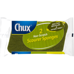 Photo of Chux Scourer Sponge Non Scratch Recycled & Natural Fibres 2 Pack