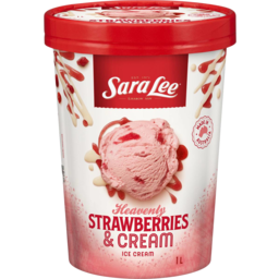 Photo of Sara Lee Strawberry & Cream Ice Cream 1L