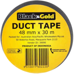Photo of Black & Gold Duct Tape 48 X 30