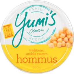 Photo of Yumis Dairy & Gluten Free Classic Traditonal Middle Eastern Hommus Dip 200g