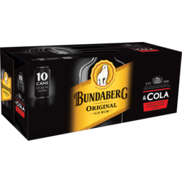 Photo of Bundaberg Rum Original & Cola 10x375ml