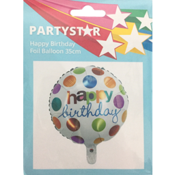 Photo of Partystar Happy Birthday Foil Balloon 35cm