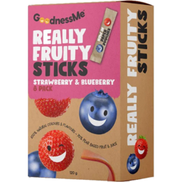 Photo of GoodnessMe Really Fruity Sticks Strawberry & Blueberry m