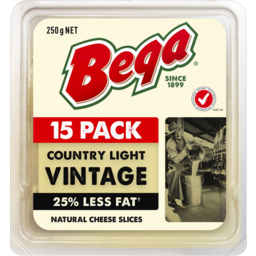 Photo of Bega Country Light Vintage Natural Cheese Slices
