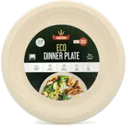 Photo of Eco-Friendly Wheat Straw Round Dinner Plates 23cm 10pk