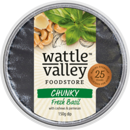 Photo of Wattle Valley Food Store Chunky Fresh Basil With Cashews & Parmesan Dip