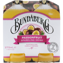 Photo of Bundaberg Passionfruit Sparkling Drink 4x375ml Bottles 