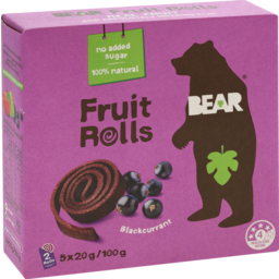 Photo of Bear Fruit Rolls Fruit Snack Blackcurrant 5 Pack X 20g