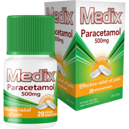 Photo of Medix Paracetamol Capsules Bottle 20 Pack