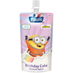 Photo of Pauls Kids Birthday Cake Flavoured Yoghurt Pouch 70g