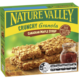 Photo of Nature Valley Crunchy Canadian Maple Syrup Bars 6pk 252g