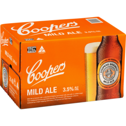 Photo of Coopers Mild Ale Bottles 375ml X 4 X 6 Pack Carton 375ml