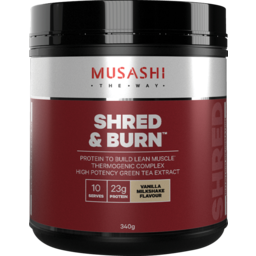 Photo of Musashi Shred & Burn Protein Powder Vanilla Milkshake