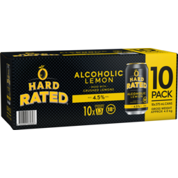 Photo of Hard Rated Alcoholic Lemon 10pk